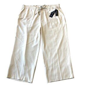 Liverpool Los Angeles Pull On Wide Leg Ankle Pants Women's 1X Dusty Tan NWT